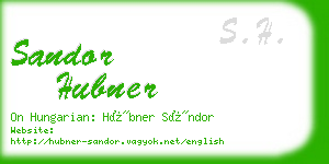 sandor hubner business card
