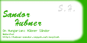 sandor hubner business card